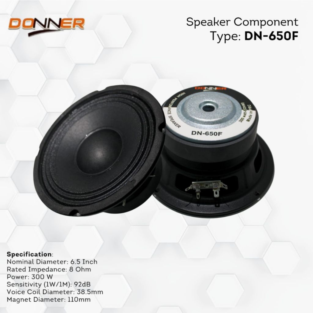 SPEAKER KOMPONEN 6 Inch | DONNER-DEXO