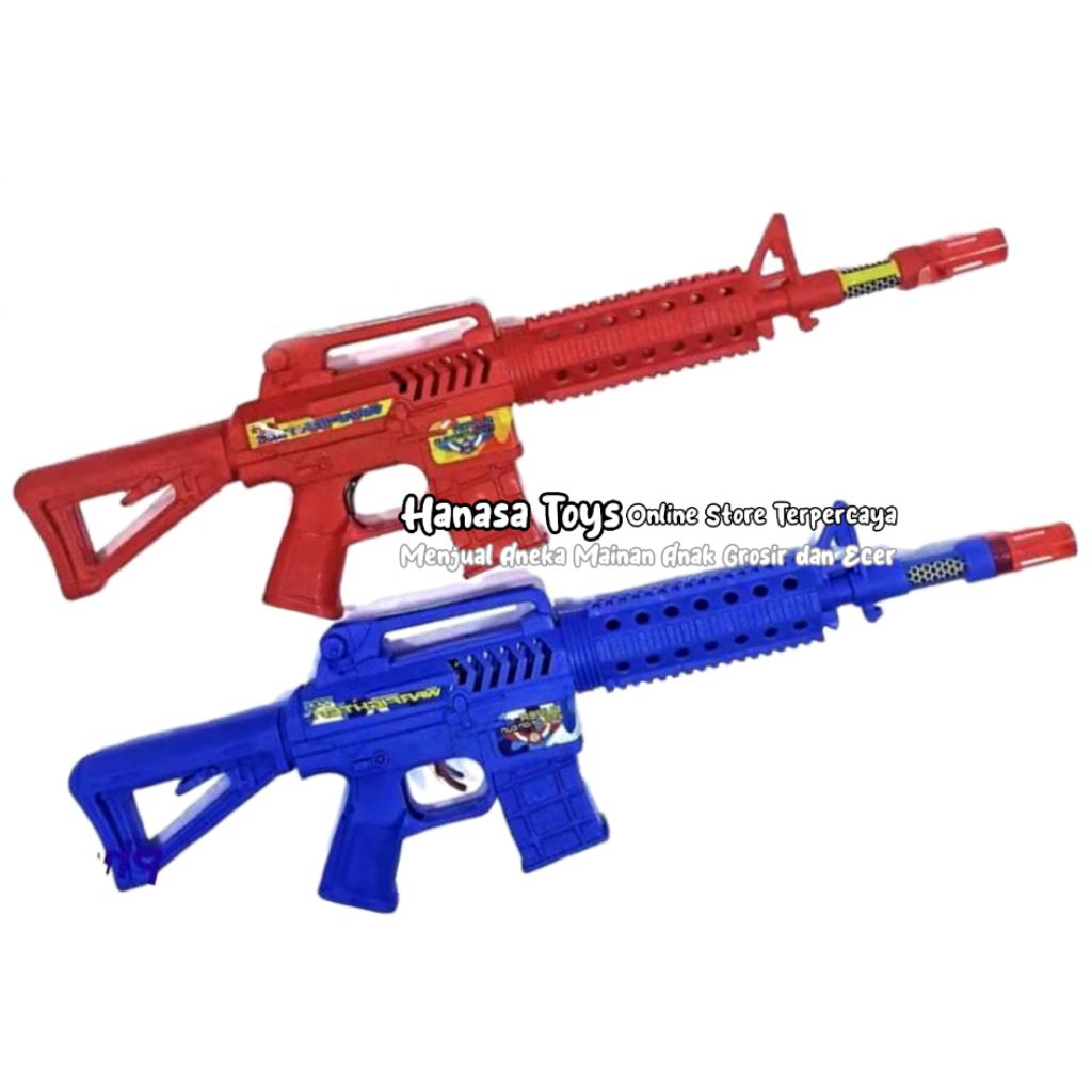 Mainan Tembak Pistol Suara Anak Model Laras Panjang AK47 Tanpa Baterai