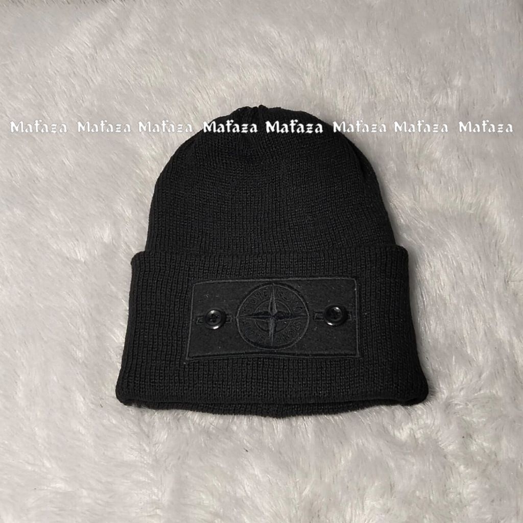 kupluk pria wanita/kupluk rajut tebal/topi kupluk/kupluk murah/topi stone island hitam