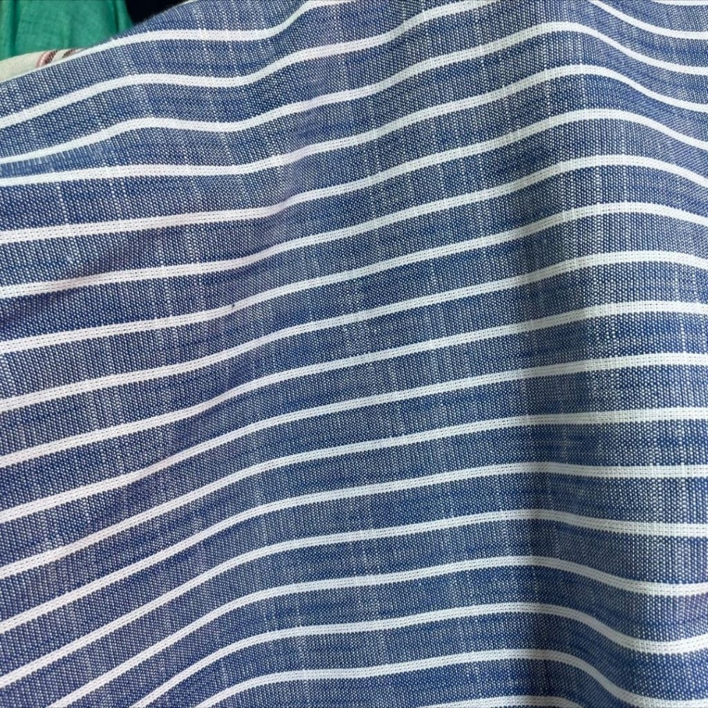 kain katun linen stripe/kain linen salur-salur