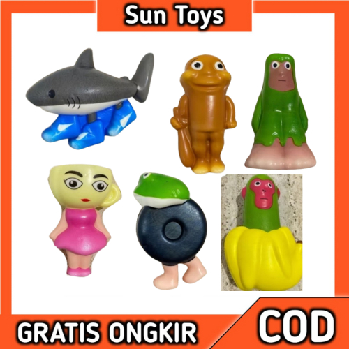 Squishy Mainan Tung Tung Sahur Anomali Brainrot / Keychain Bombardino Crocodilo