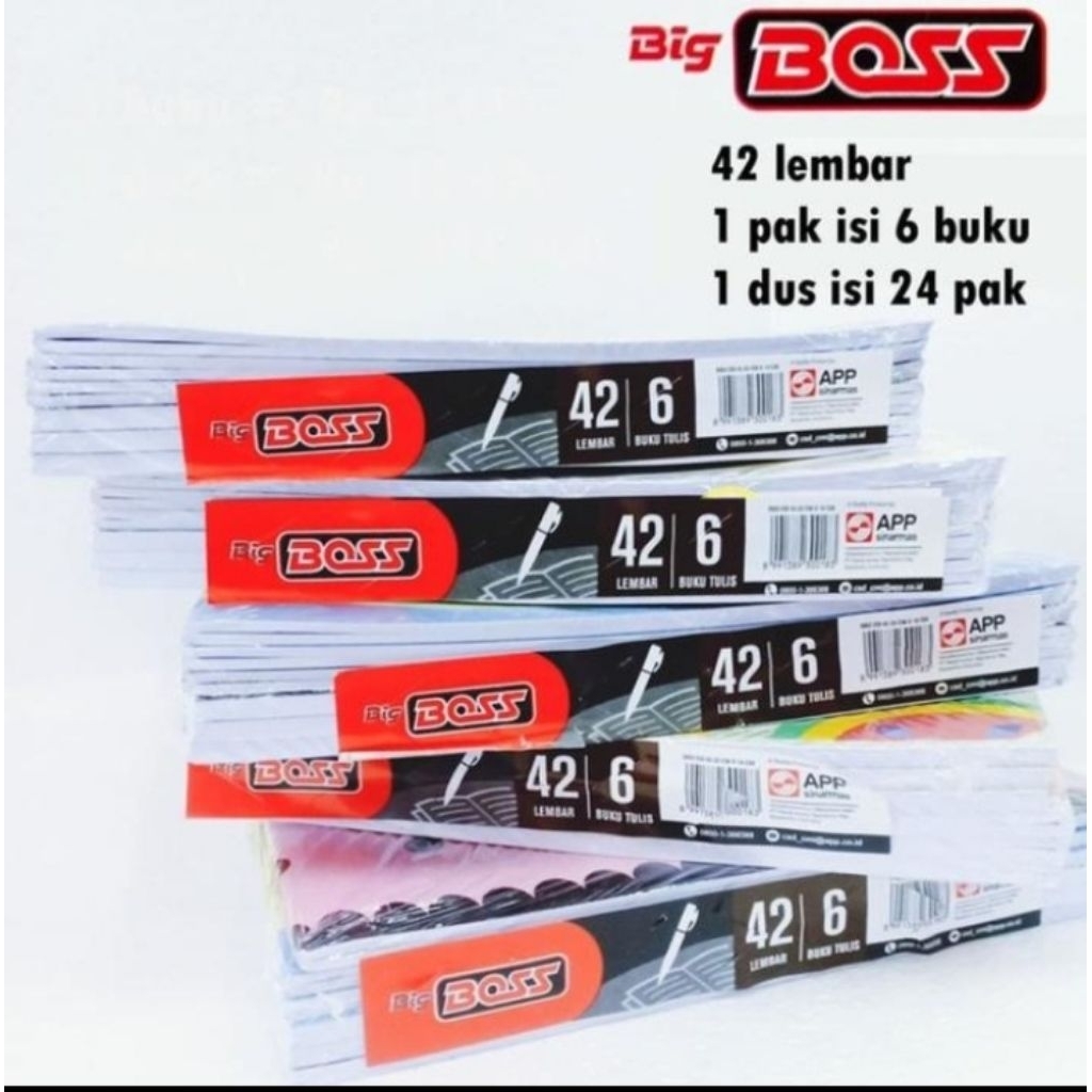 

1 pack isi 6 Buku tulis Bigboss 42 Lembar