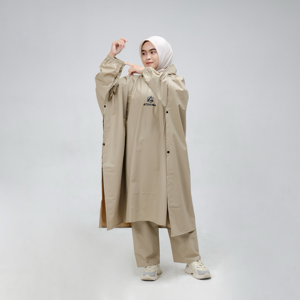 BEST SELLER JAS HUJAN PONCO KELELAWAR JUMBO PRIA WANITA DEWASA ANTI REMBES BY ATHENA