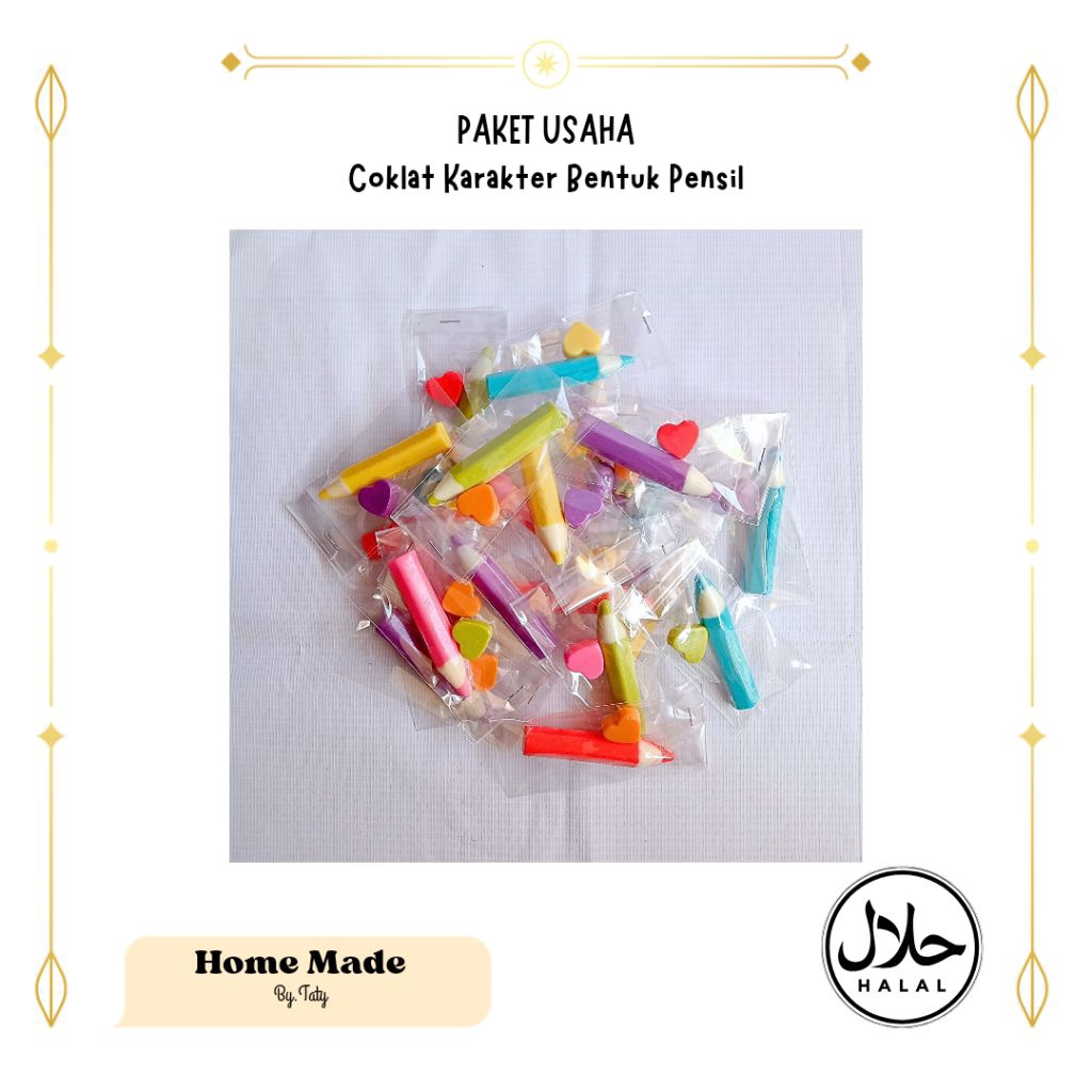 

PAKET USAHA coklat karakter bentuk pensil isi 20pcs coklat edukasi coklat lucu cokelat premium cemilan anak souvenir chocolate snack food