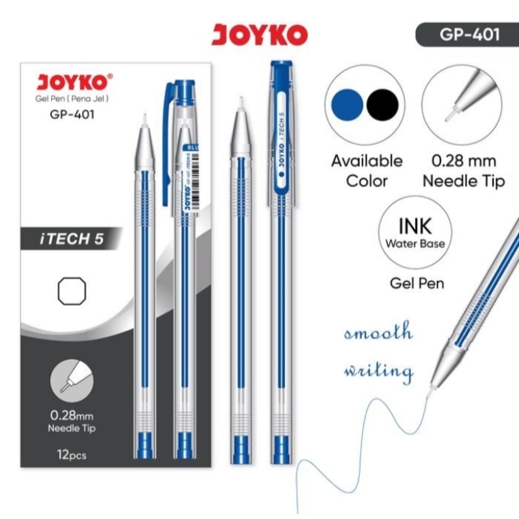 

JOYKO Pulpen Gel 1 pack GP-401 i-Tech 0.28 mm
