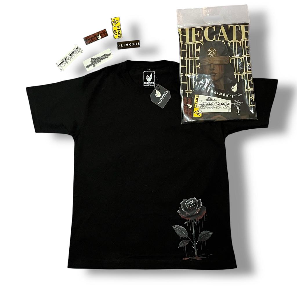 T-shirt Daimonis  “HECATE” Black Kaos Daimonis Unisex - Cotton Combad 24s Premium