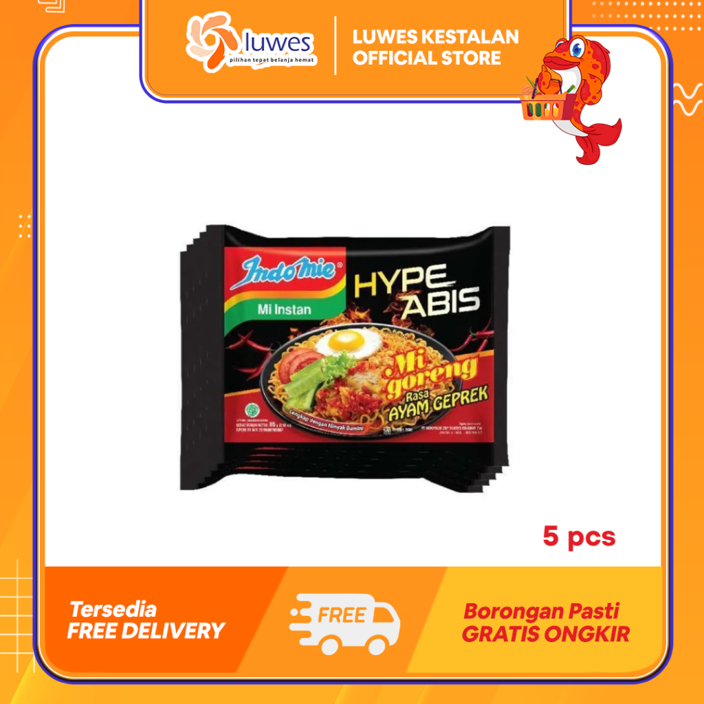 

(ISI 5pcs) Paket Indomie Mie Goreng 85gr Ayam Geprek Pedas & Nikmat