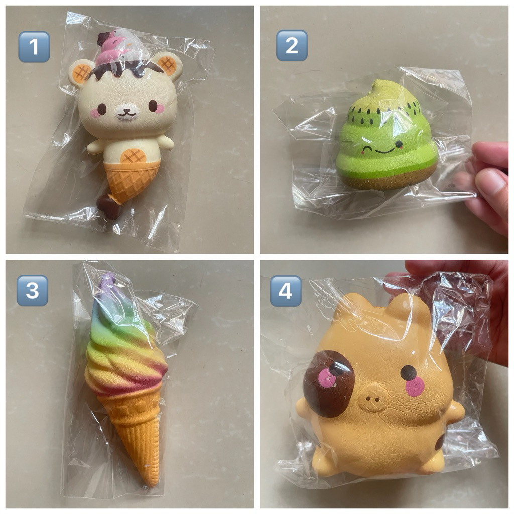 SQUISHY LICENSED YB YUMIIBEAR MERMAID CRAZY POO KIWI PUNIMARU ICE CREAM RAINBOW ROASTED MARSHMELLI P