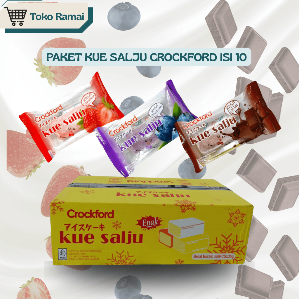 

PAKET 10 PCS KUE SALJU CROCKFORD ALL VARIAN