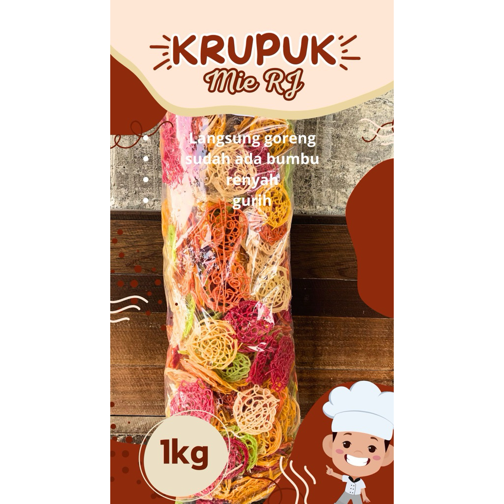 

krupuk mie rj warna warni 1kg