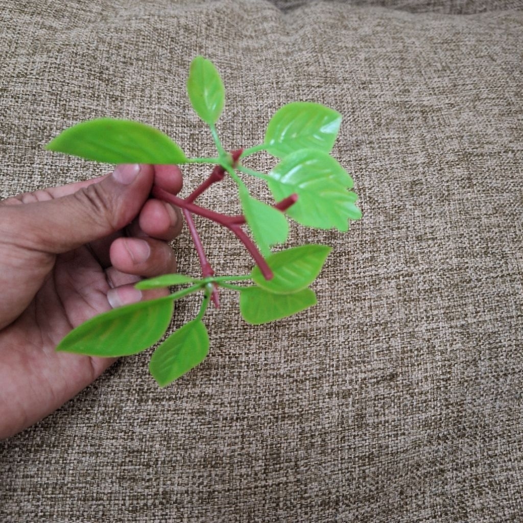 Daun plastik tangkai hiasan dekorasi daun tiruan daun palsu