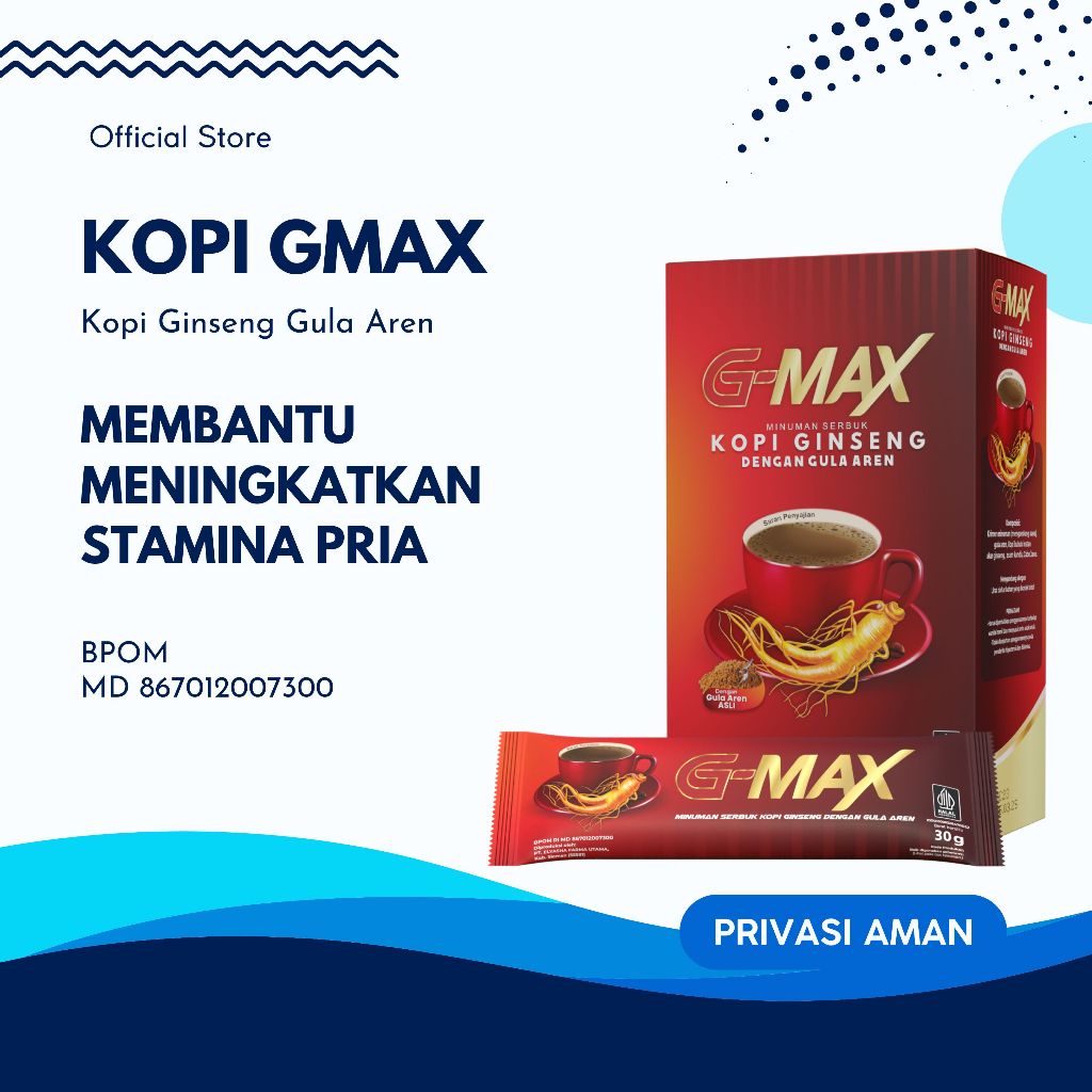 

G-MAX Coffee Gingseng Stamina Pria 10 Sachet