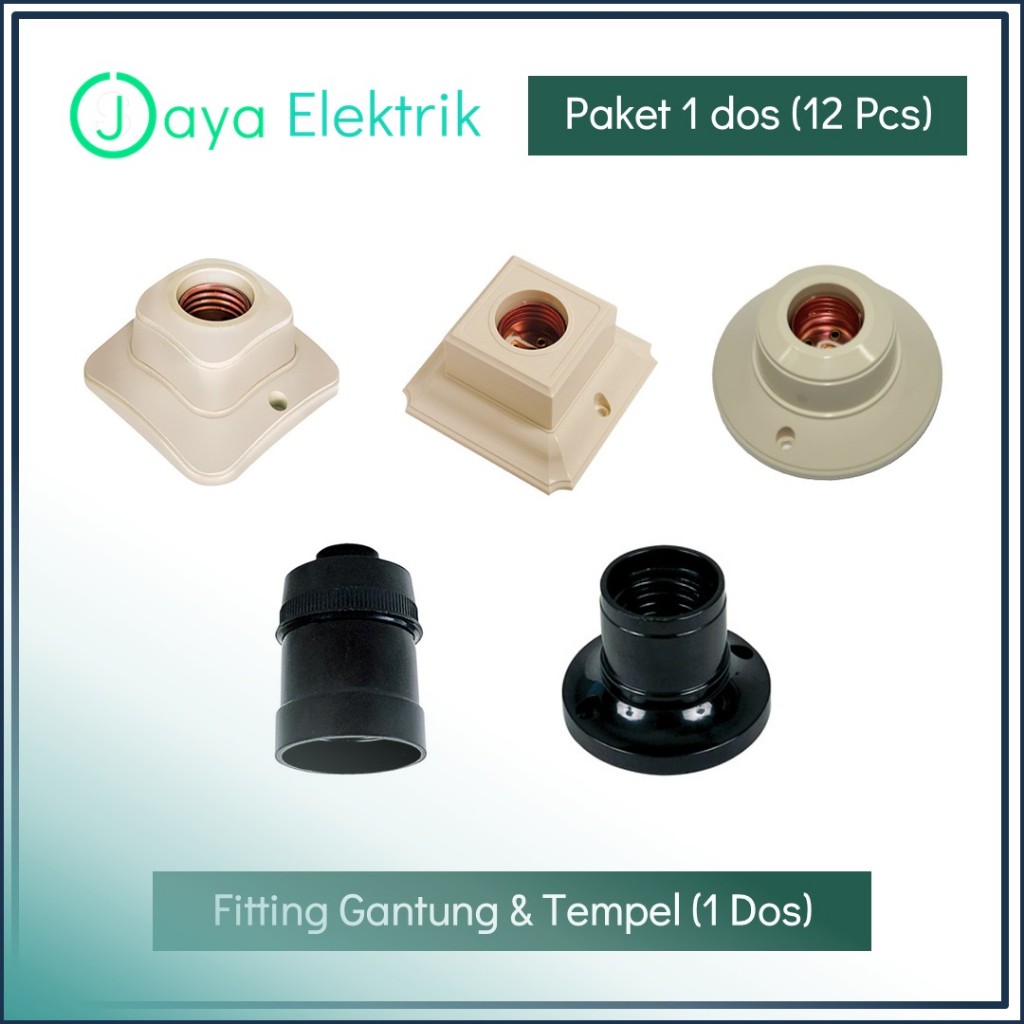 [GROSIR] BROCO Fitting Tempel Gantung 1210 1211 12121 Hitam 210L 216L Rumah Lampu Segi Oval Plafon