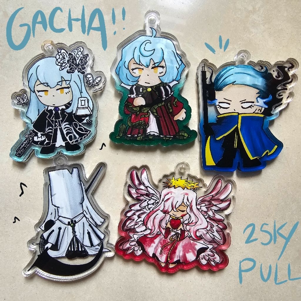Keychain Acrylic Gacha - Library of Ruina Angela Realization Forms