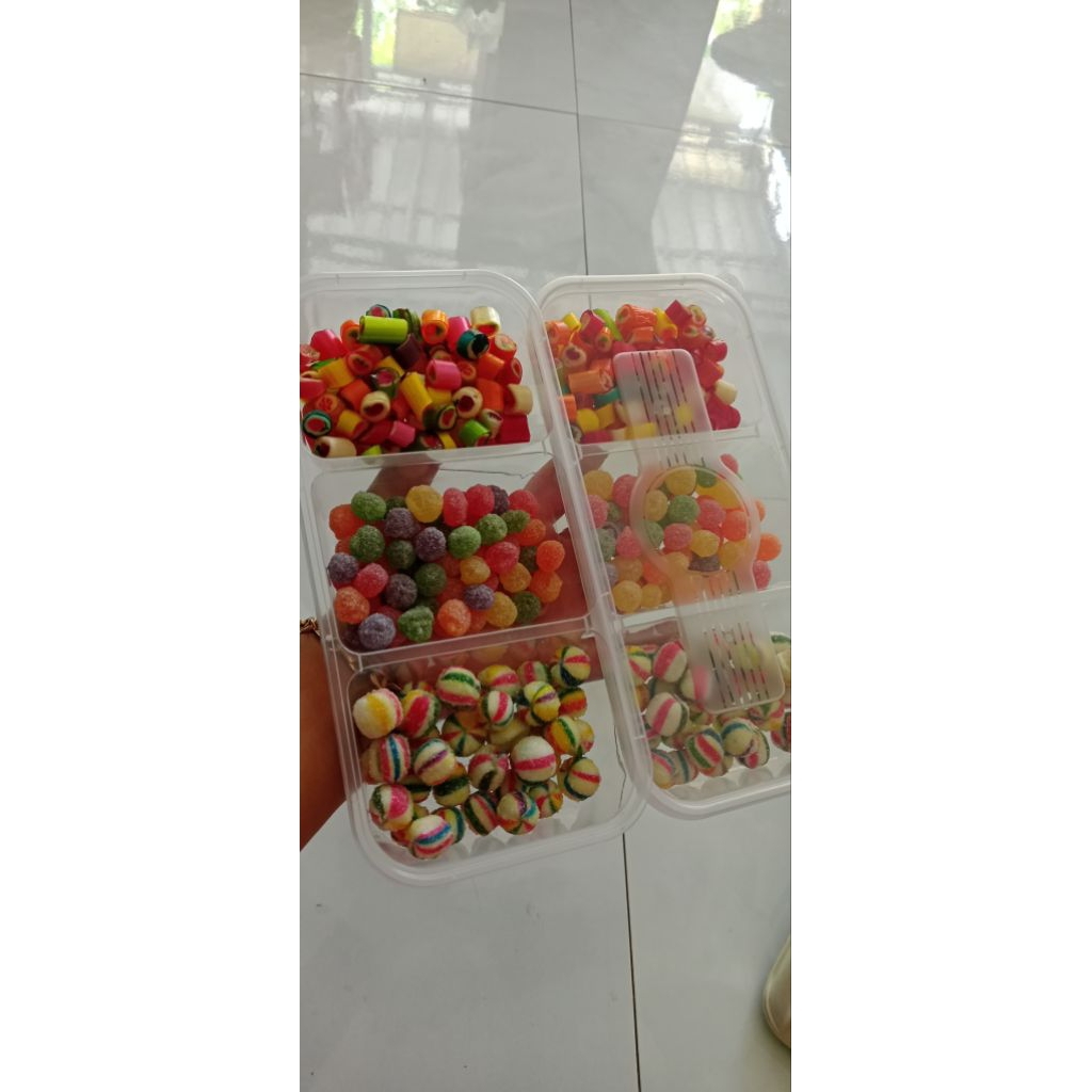 

permen viral 3 sekat / sticky candy / pilow candy / fruity candy