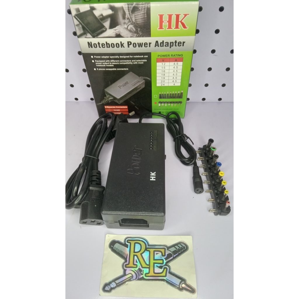 HK Notebook Power Adapter 12-24v 100watt 8 Separate Connectors