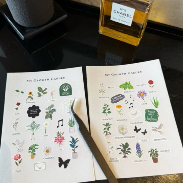 

Sticker Journal| Stiker Buku| Garden Sticker | Sticker Aesthetic | Stiker Transparan