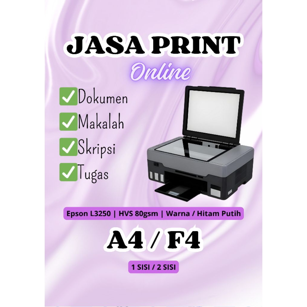 

PRINT DOKUMEN TUGAS MAKALAH SKRIPSI ONLINE HVS A4/F4