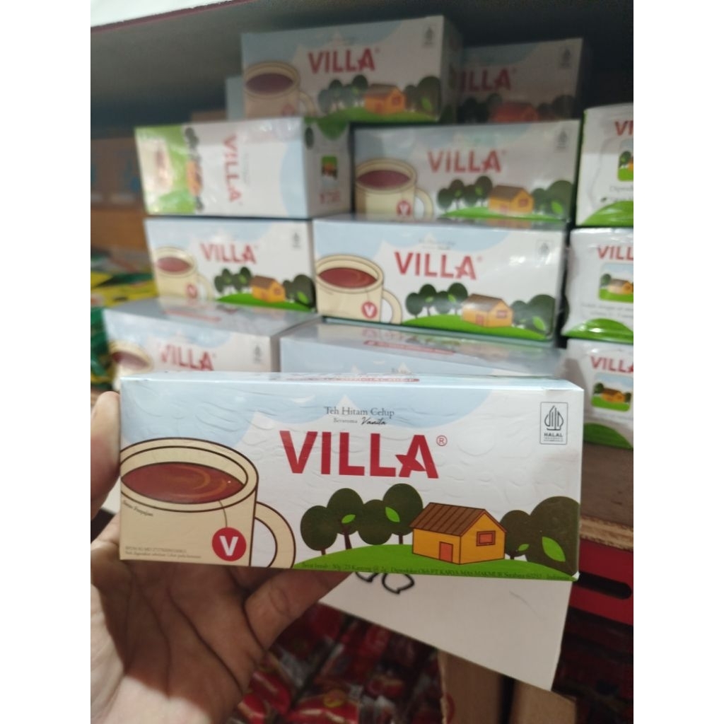 

Teh villa celup Kotak isi 25 kantong/Teh celup/Teh villa/Villa