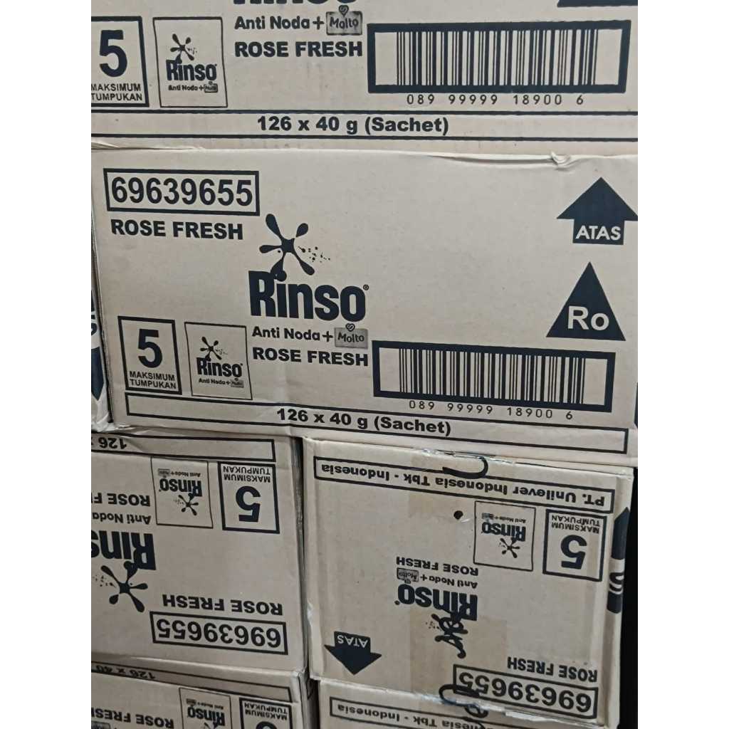 Rinso Bubuk Molto Sachet 1Dus Isi 126 x 40g
