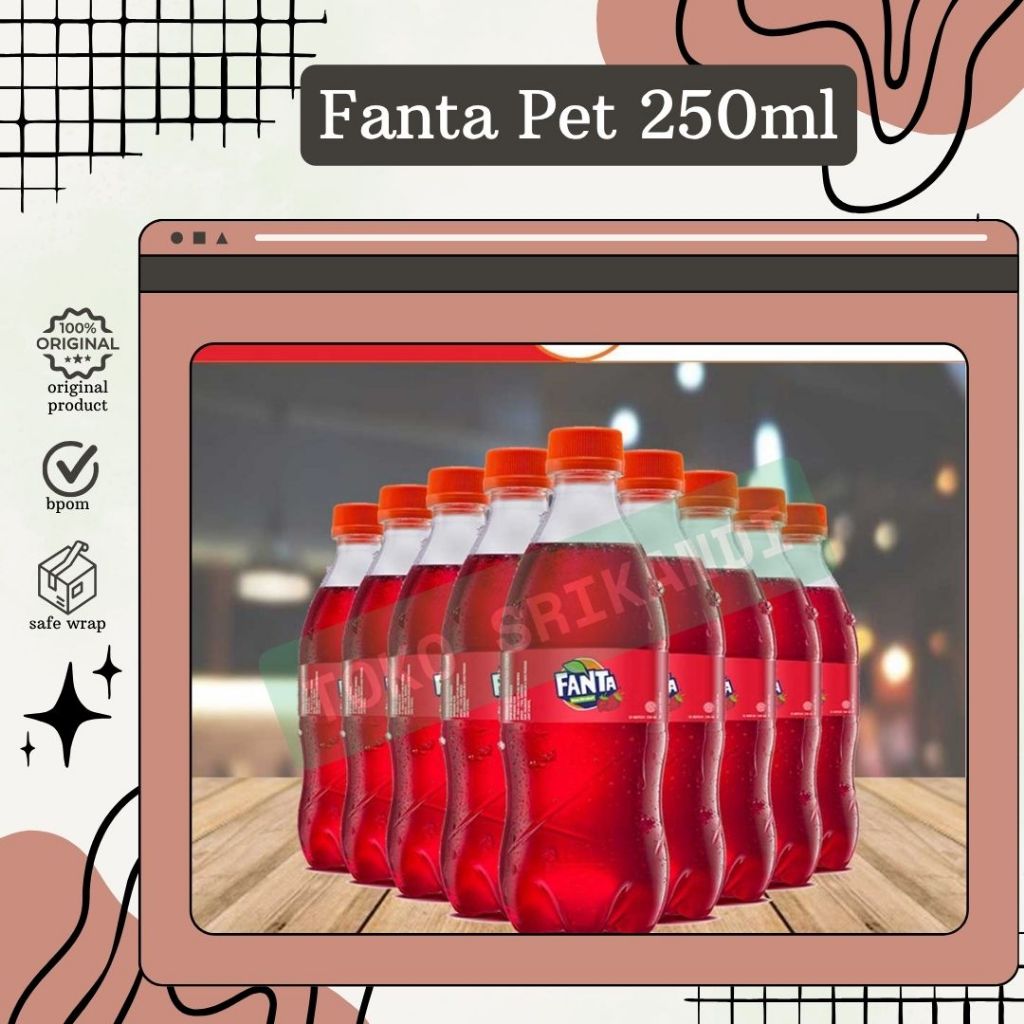 

Fanta Pet 250ml / Fanta minuman soda