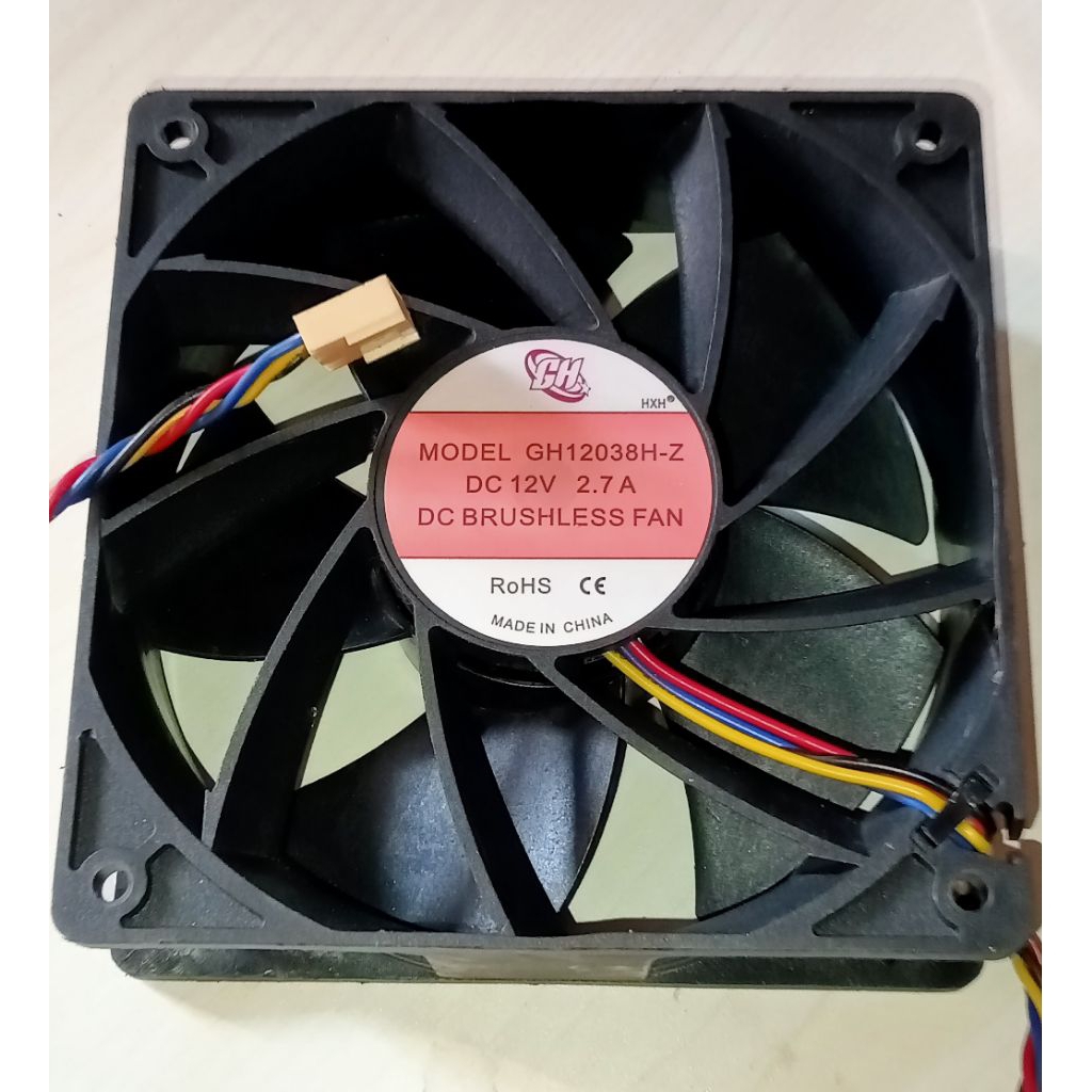 KIPAS HIGH SPED 12x12 DC 12V 2.7A BEKAS CABUTAN