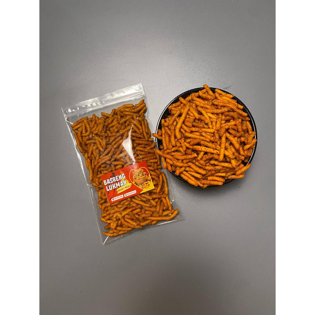

basreng lukman_combro stick comstick pedas gurih renyah kiruk asin kemasan 250g 500g