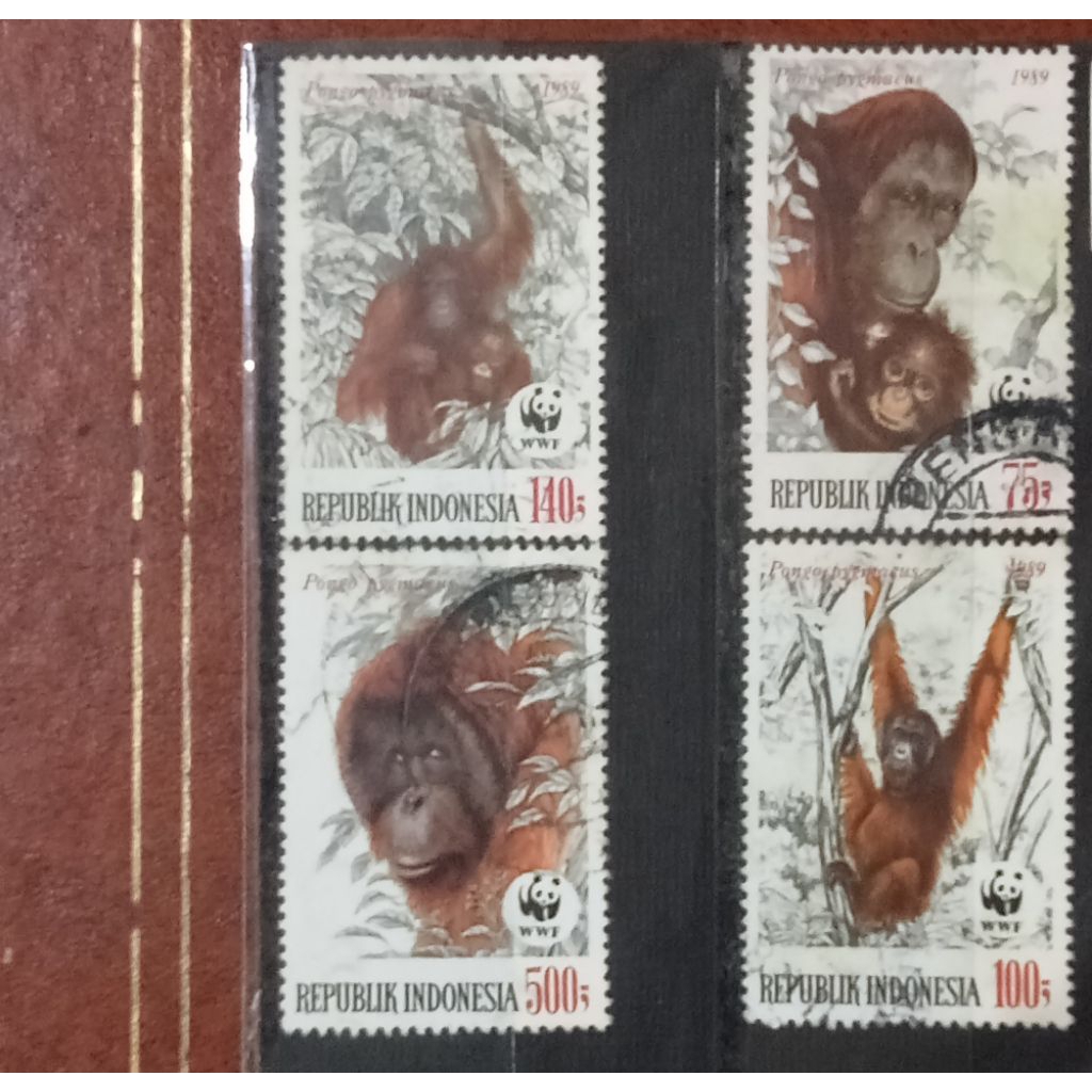 

perangko Indonesia seri orang utan
