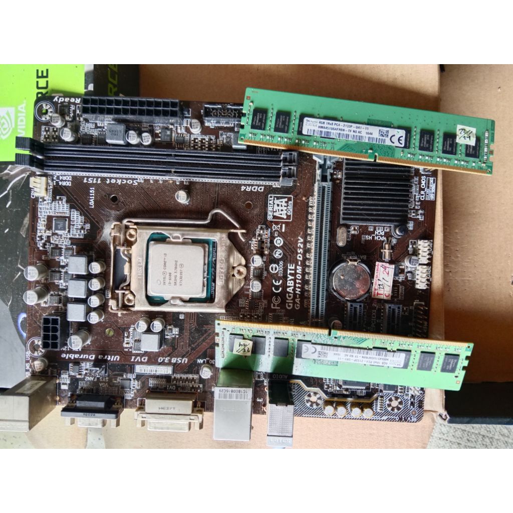 [bekas] Paket Mainboard Gigabyte VGA GT 610 RAM Hynix prosesor i3 6100 cpu cooler coolmoon glory 2