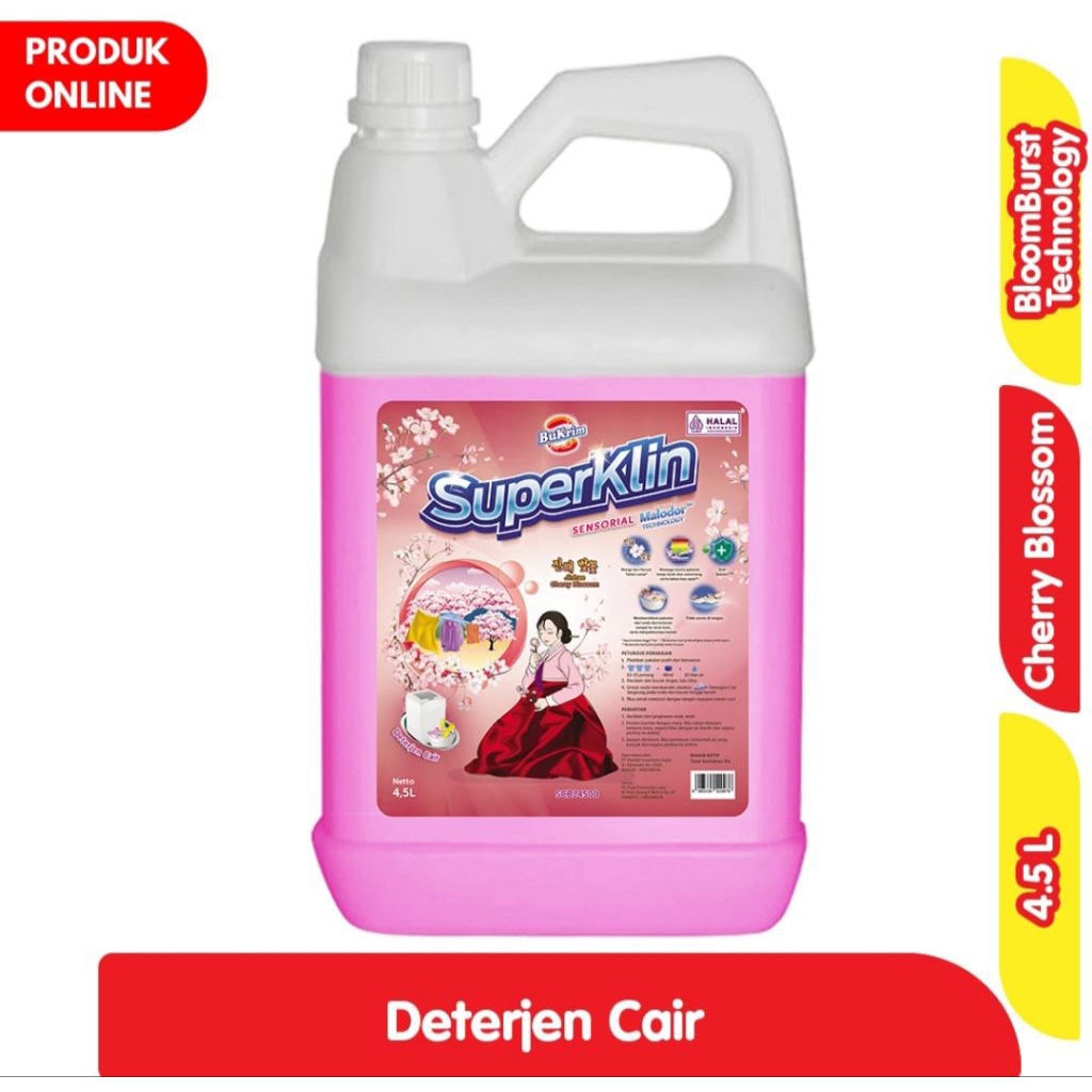 

Bukrim Superklin Sensorial Deterjen Cair Jinhae Cherry Blossom Jerigen 4.5L
