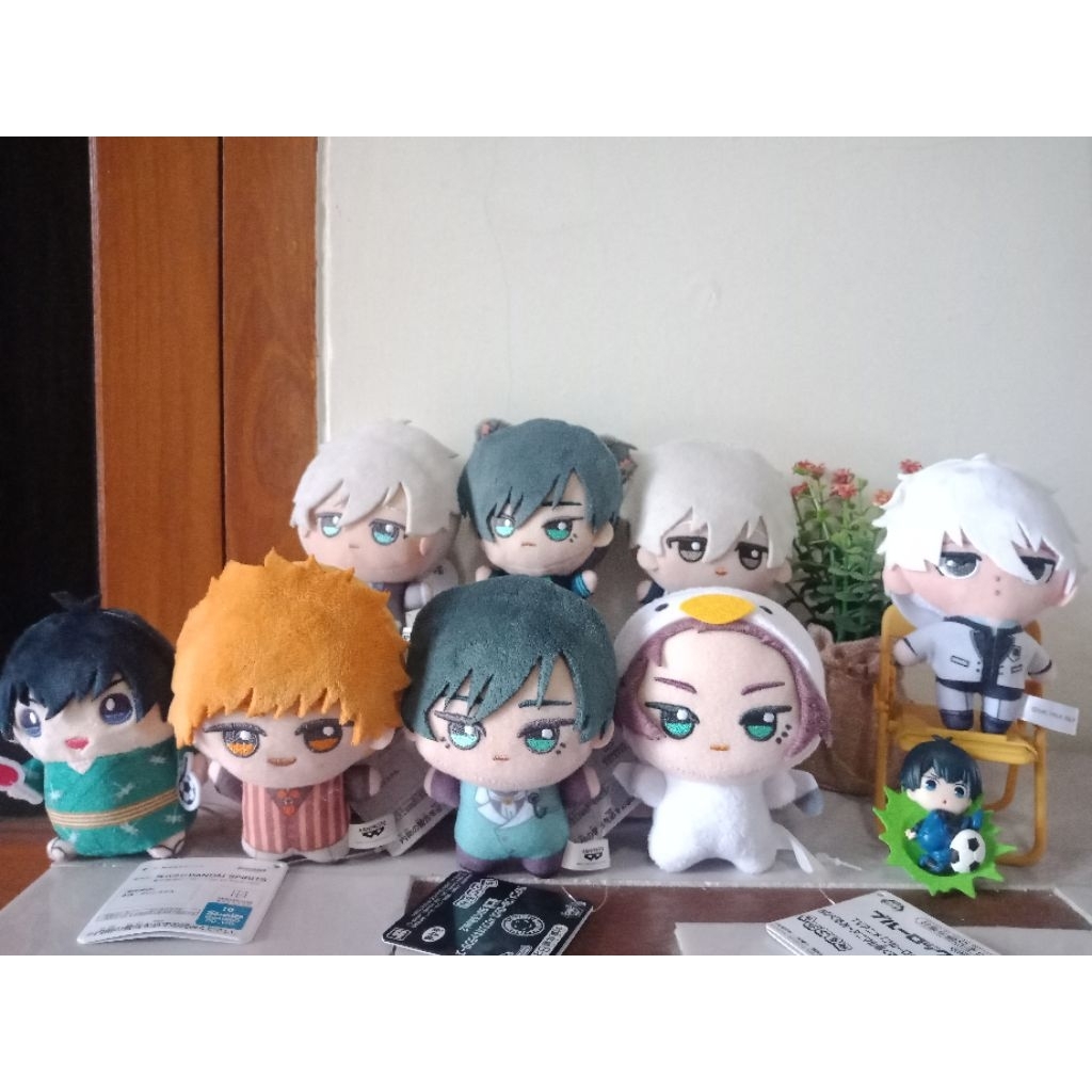 Blue Lock Boneka Ganchi Chibigurumi, Chibinui, Potekoro, Howanui Nagi Seishiro, Reo Mikage, Isaagi Y