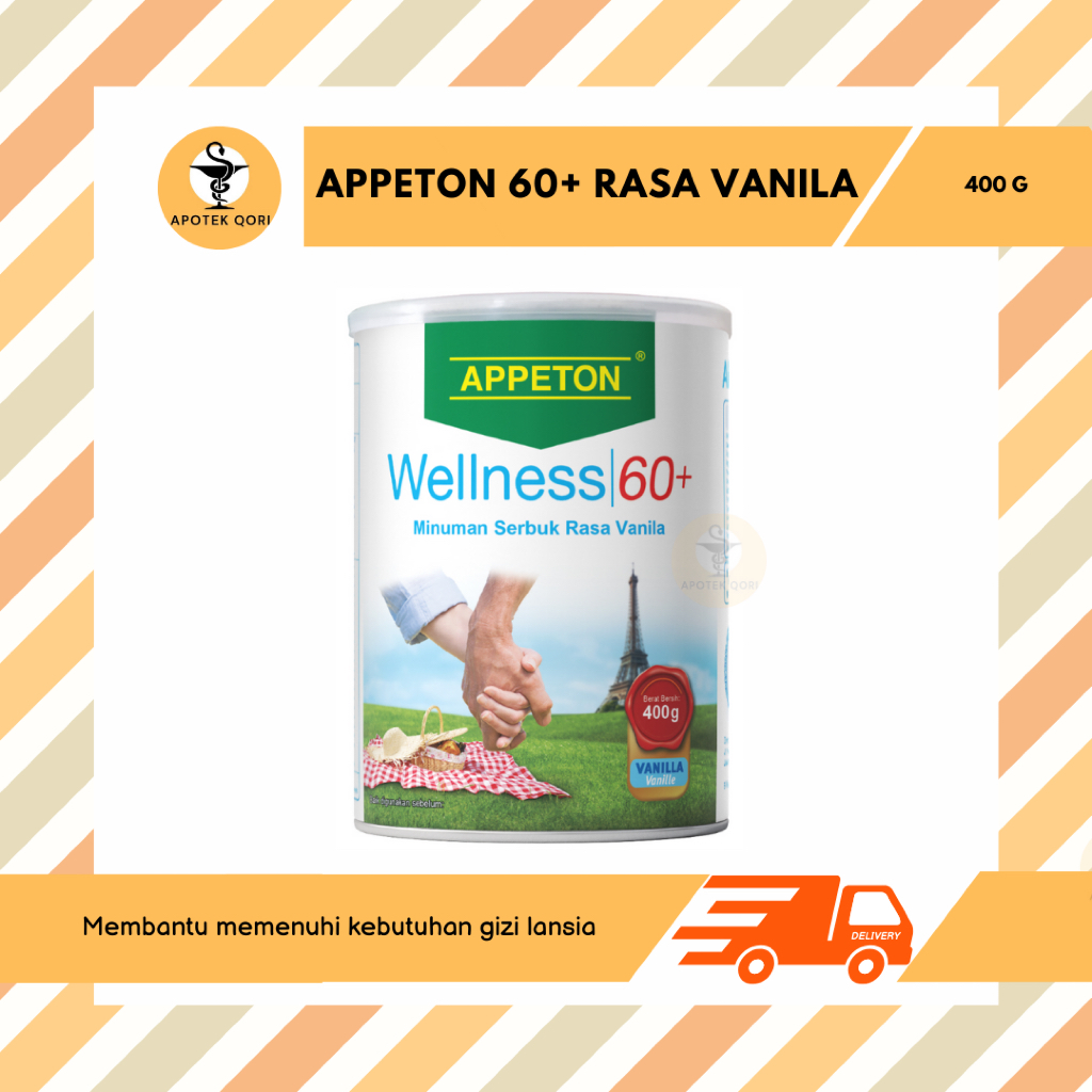 

APPETON WELLNESS 60+ RASA VANILA 400 G / SUSU BUBUK UNTUK LANSIA