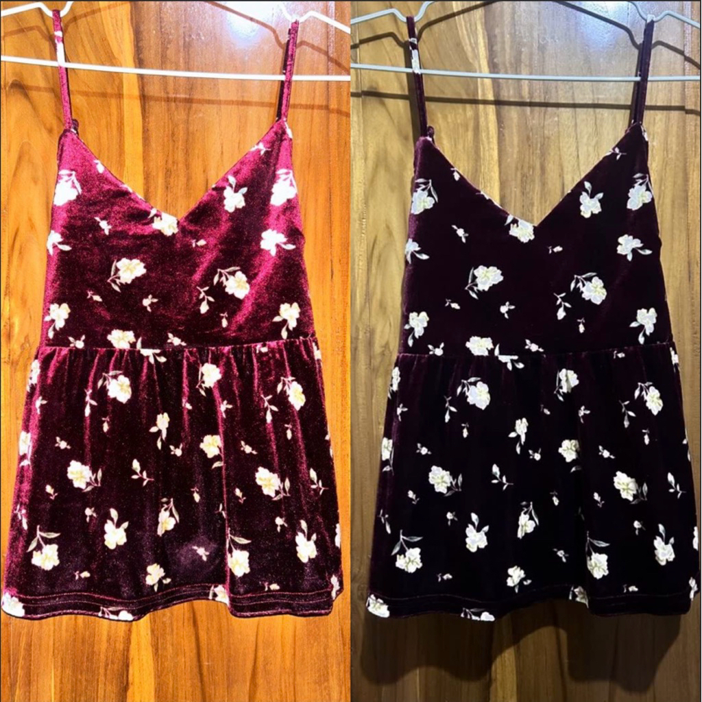 tanktop velvet maroon