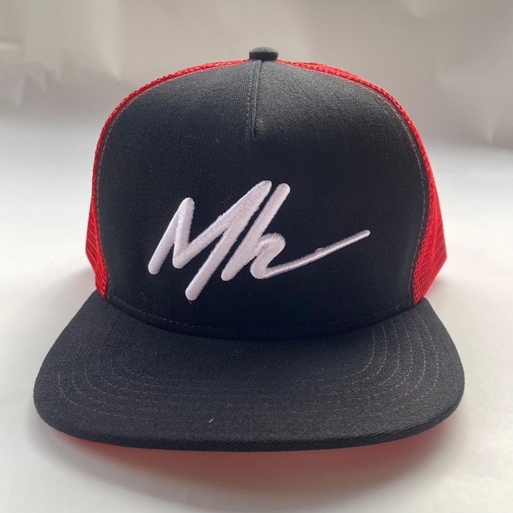 MH topi snapback jaring premium original merah hitam