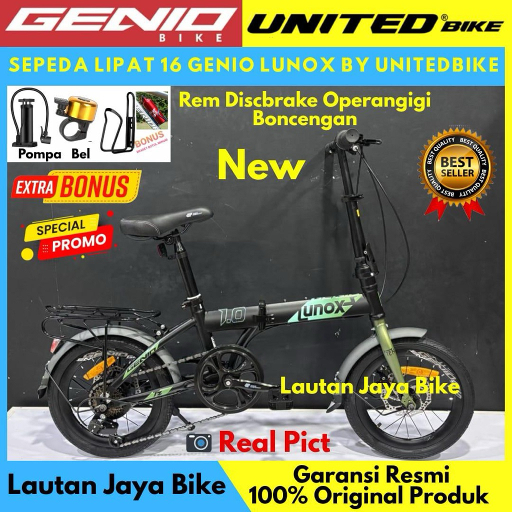 Sepeda Lipat 16 GENIO LUNOX F371 by Unitedbike New