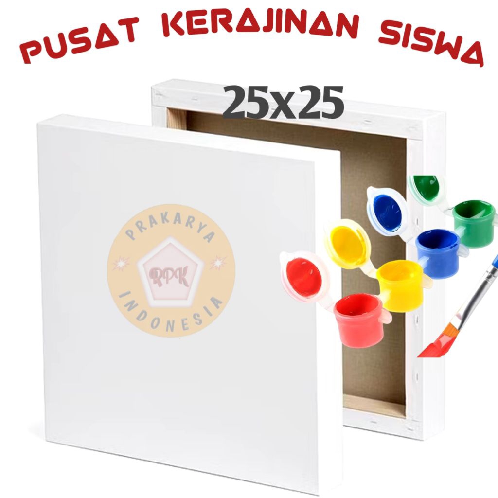 

Kanvas Lukis 25x25 bahan praktek siswa