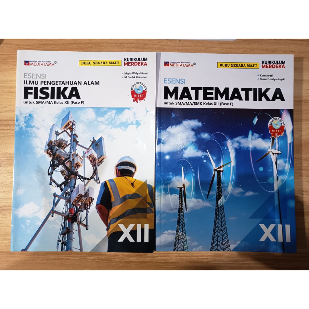 Buku mediatama kelas 12 kurikulum merdeka | fisika dan matematika, original and new
