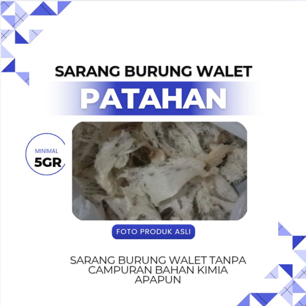 

sarang walet original berat 5gram