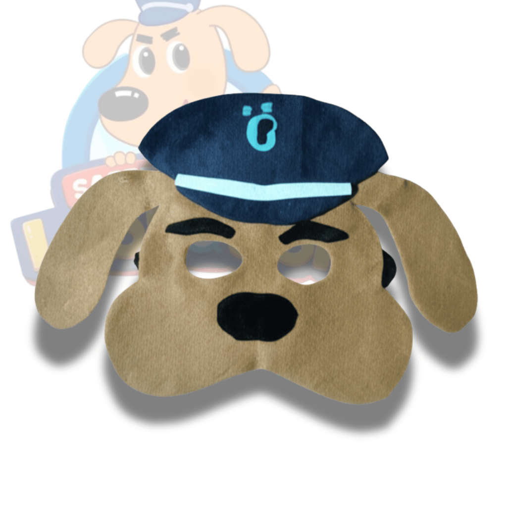 topeng flanel motif polisi labrador Zanjeer