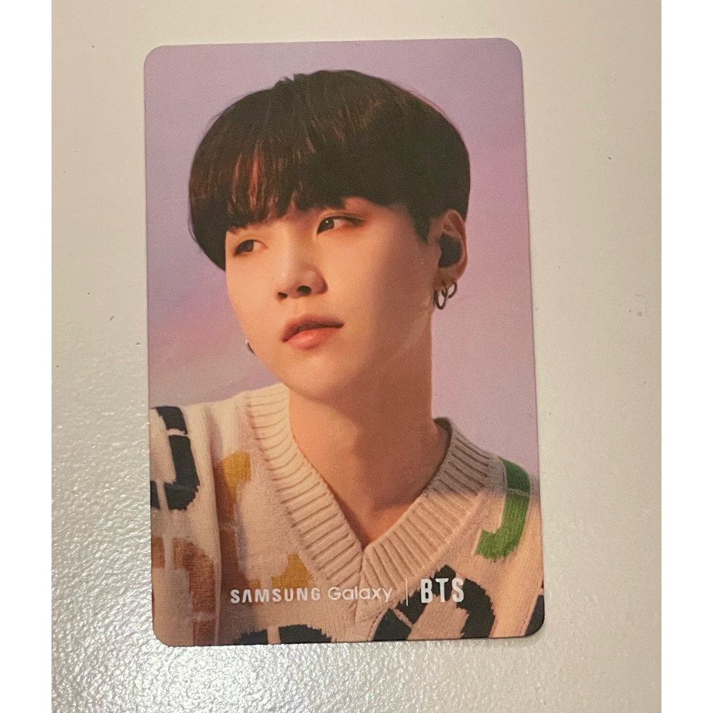 PHOTO CARD SUGA BTS SAMSUNG GALAXY