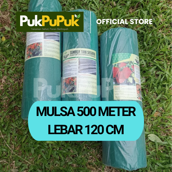 PLASTIK MULSA 500 METER MTR ORI HITAM PERAK