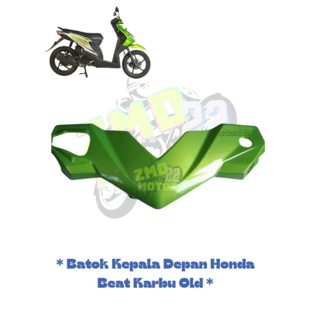 BATOK KEPALA DEPAN HONDA BEAT KARBU OLD TAHUN 2008/2012 HIJAU // BATOK DEPAN BEAT KARBU HIJAU