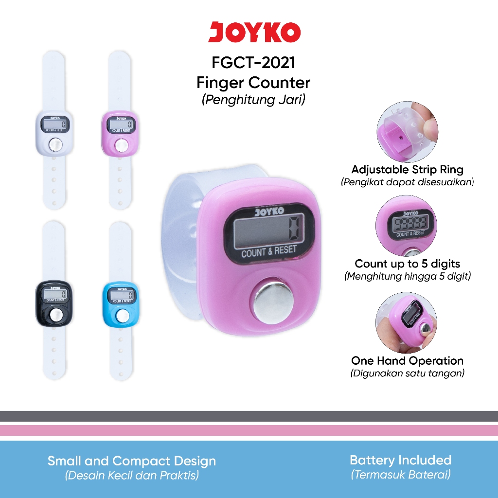 

Joyko Digital Tasbih Finger Counter MINI Tally / Penghitung Joyko Ngaji Jari Cincin Alat Hitung Tasbeh Tasbih Kecil FGCT-2021