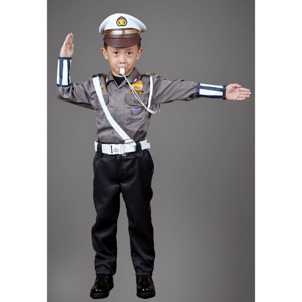 BAJU SERAGAM ANAK POLISI LAKI-LAKI / PEREMPUAN / KOSTUM / KARNAVAL / COD