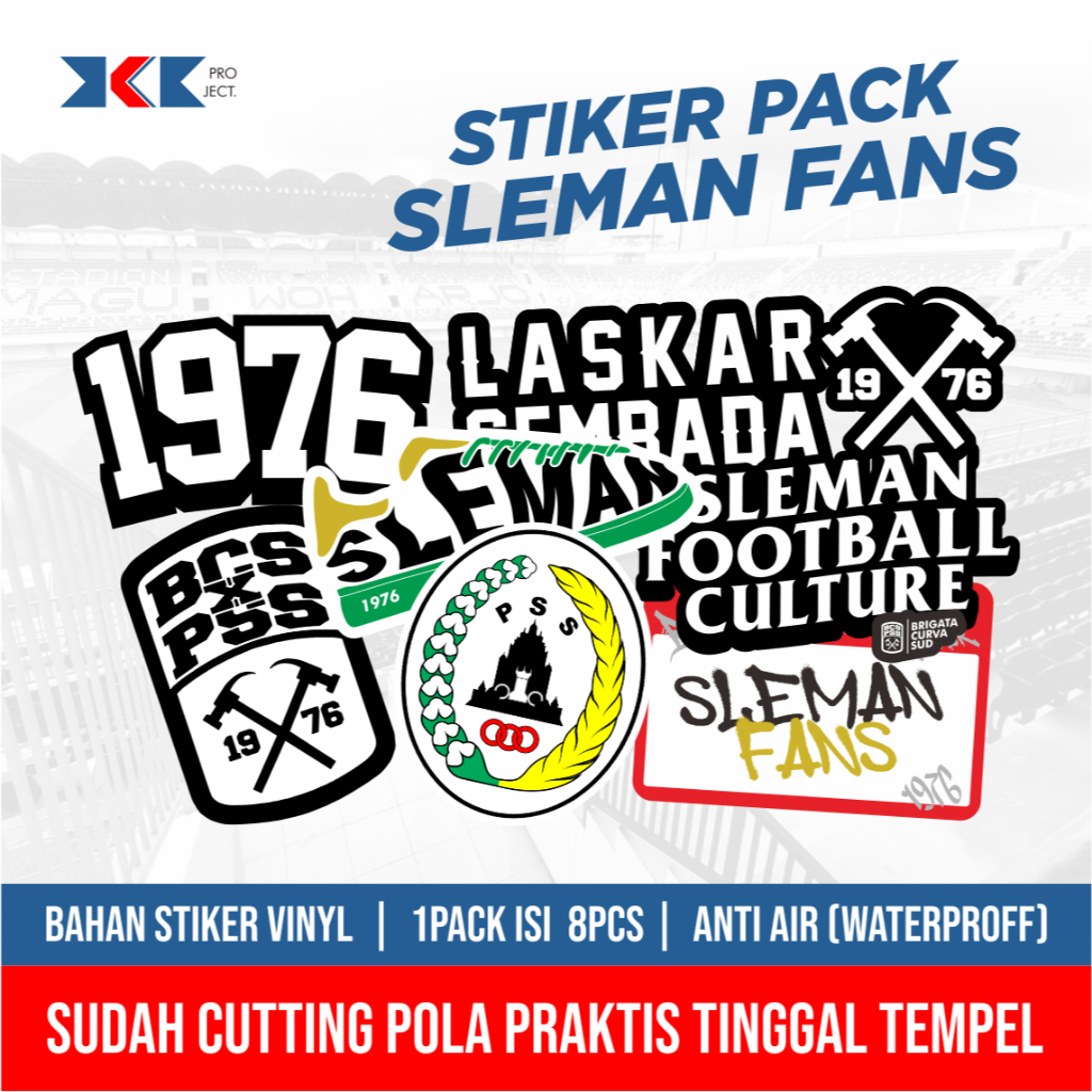 

STIKER PACK SLEMAN FANS / STICKER FOOTBAL CASUAL / STIKER HELM / LAPTOP / HP