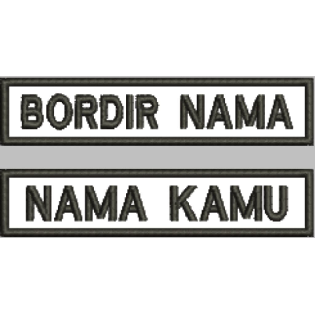 bordir_nama/name tag_papan_nama