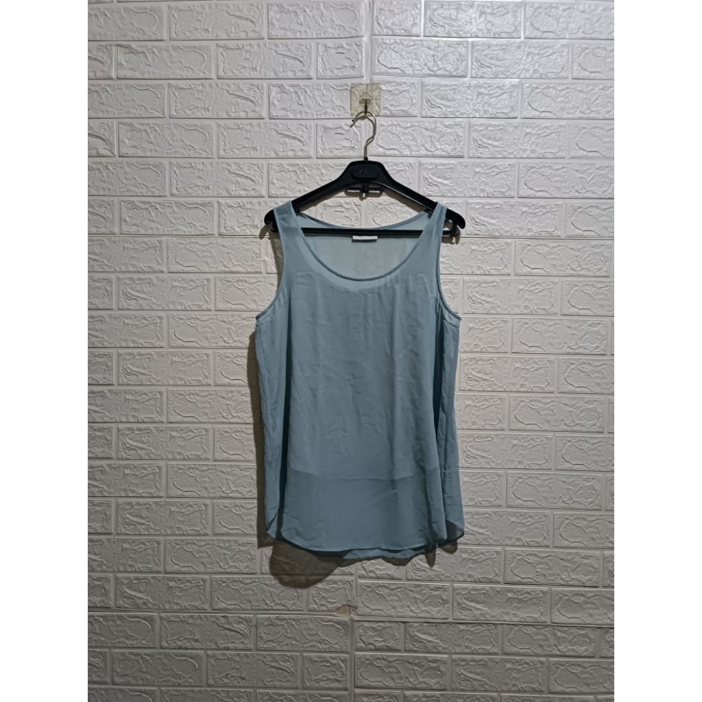 Atasan tanktop sifon biru muda