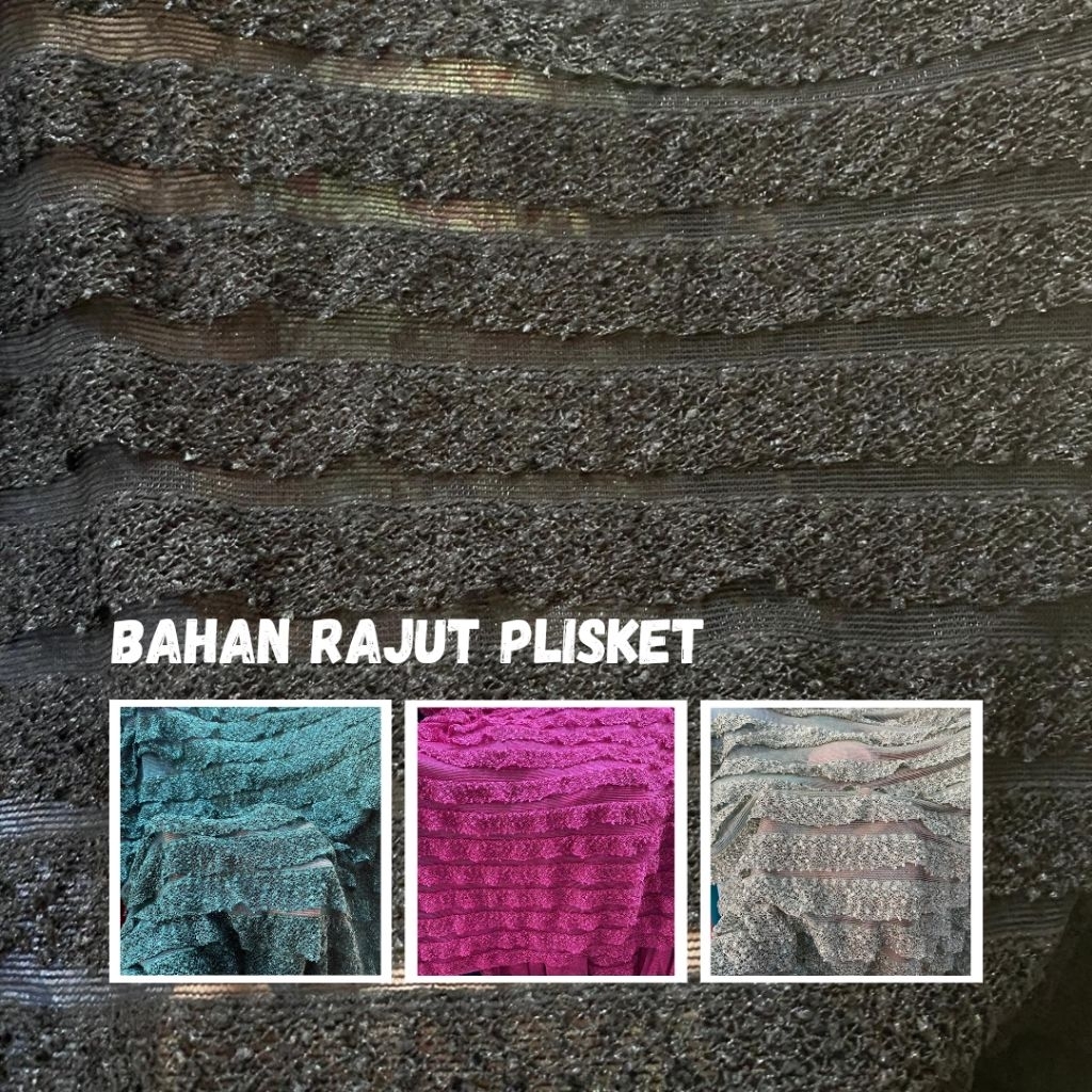 Bahan Rajut Plisket Premium - Kain Meteran (harga 0,5meter)