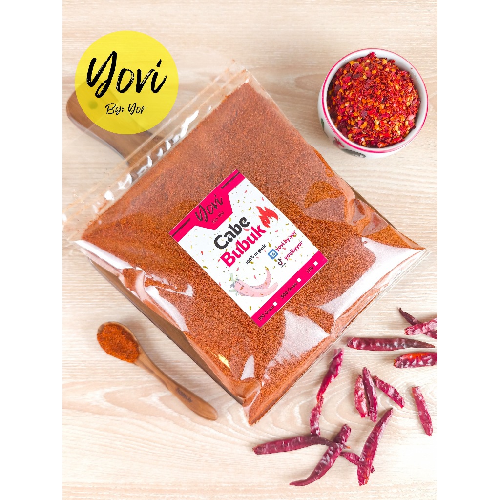 

Cabe Bubuk Halus Yovi ( 100 gram - 1kg )