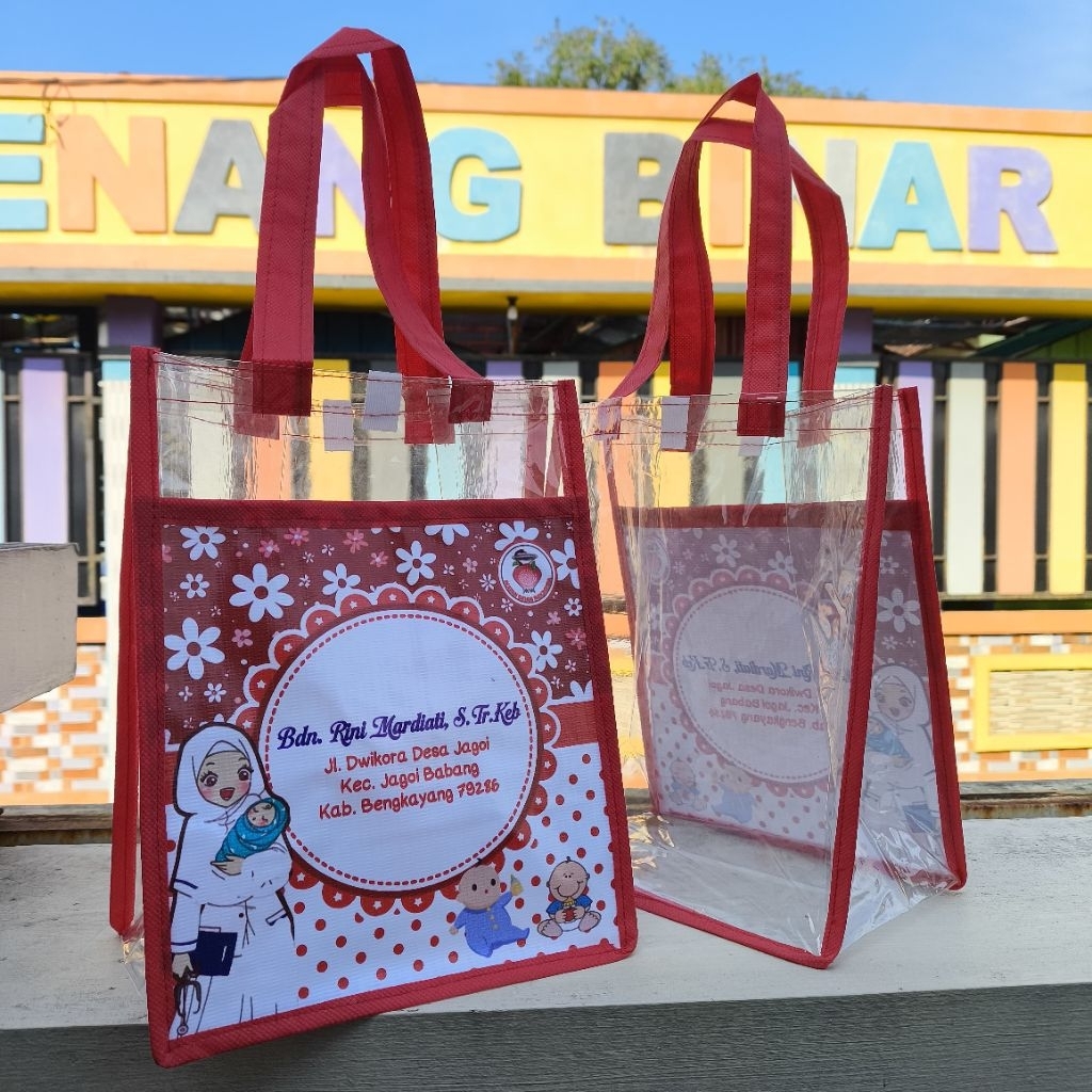 

Tas Souvenir Bidan/Hampers Rumah Sakit/Tas Klinik/Tas Bersalin Mika Kantong
